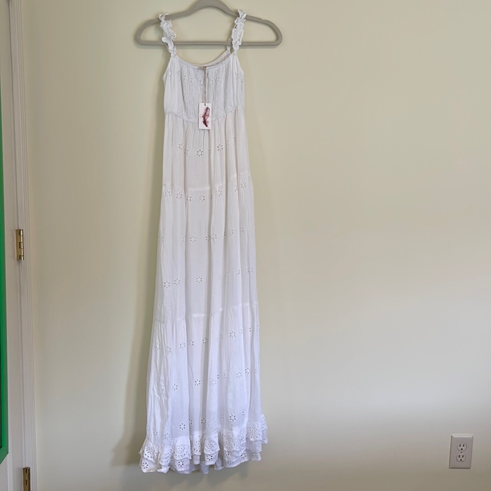 Jessica Simpson White Eyelet Maxi Dress S